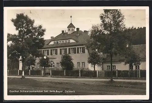 AK Schwarzenhammer, Strassenpartie am Gasthaus