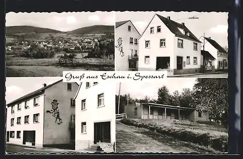 AK Eschau i. Spessart, Ortsansicht, Strassenpartien