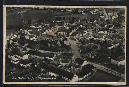 AK Marktleuthen /Oberfr., Ortsansicht vom Flugzeug aus mit Kirche