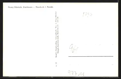 AK Massbach, Ortspartie im Winter