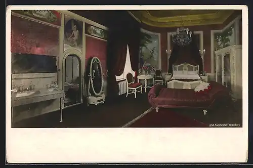 AK Berlin, Zimmeransicht im Hotel Reichsadler, Taubenstrasse 47