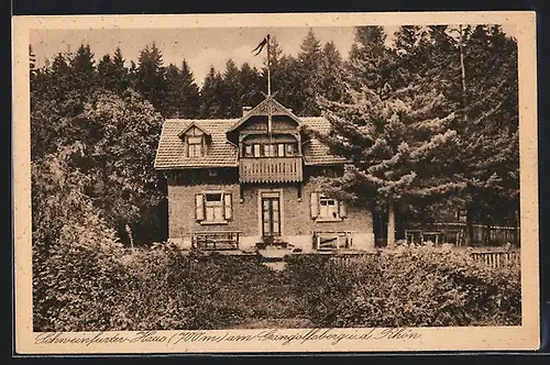 AK Oberelsbach, Gasthof Schweinfurter Haus auf dem Gangolfsberg