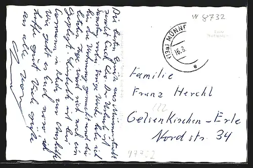 AK Münnerstadt, Ortsansicht vom Wald aus