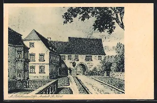 Künstler-AK Münnerstadt, Kloster Maria Bildhausen
