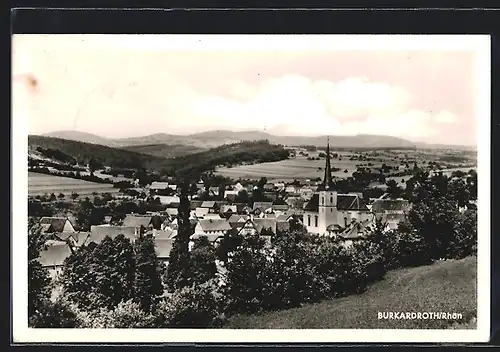 AK Burkardroth /Rhön, Ortsansicht mit Kirche