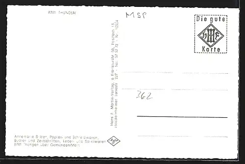 AK Thüngen, Ortsansicht vom Flugzeug aus