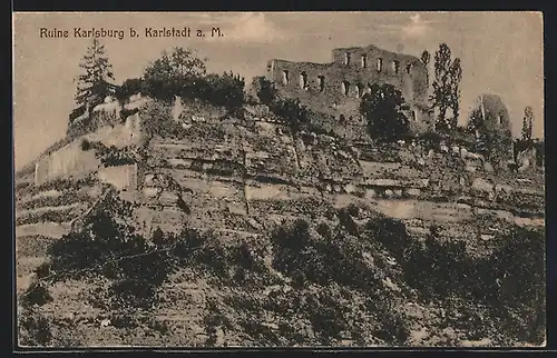 AK Karlstadt a. M., Ruine Karlsburg