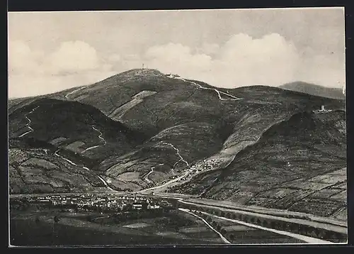 AK Bischofsheim am Kreuzberg, Ortsansicht aus der Vogelschau