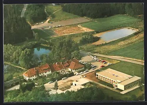 AK Bad Königshofen i. Gr., Unterfränkisches Volkshochschulheim, Fliegeraufnahme