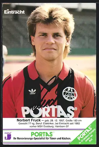 AK Fussballspieler Norbert Fruck, Eintracht Frankfurt e.V.