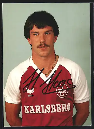 AK Fussballspieler Herbert Hoos, 1. FC Köln, Reklame für Karlsberg-Bier