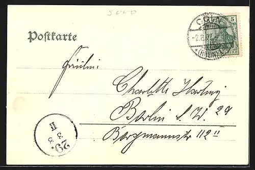 AK Köln, Totalansicht mit Dom