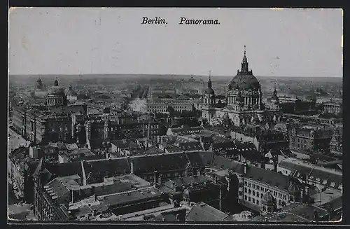 AK Berlin, Panoramablick mit Berliner Dom