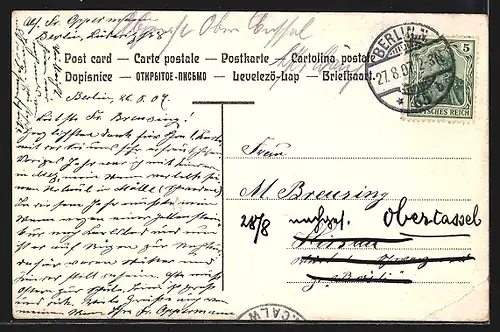 AK Berlin, Unter den Linden mit Denkmal Friedrich d. Grossen