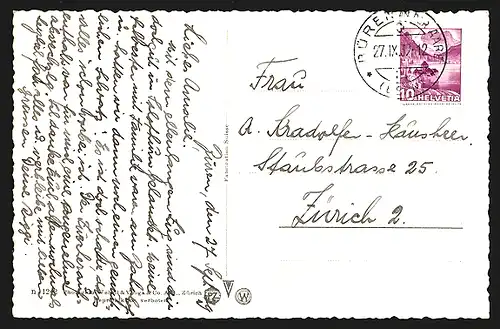 Präge-AK Genève, Ile J.J. Rousseau