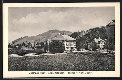 AK Urnäsch, Gasthaus zum Rössli, Bes. Karl Jäger