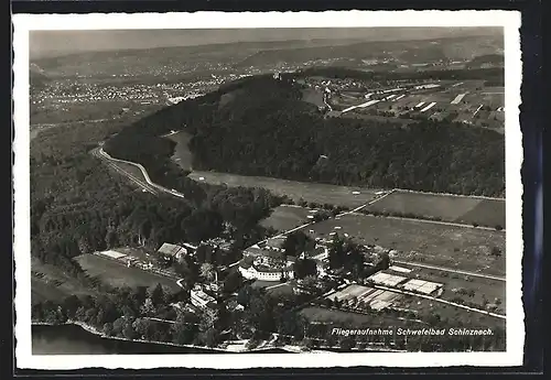 AK Schinznach, Fliegeraufnahme von dem Schwefelbad