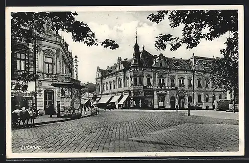 AK Lucenec, Strassenansicht mit Losonczi Hitelbank