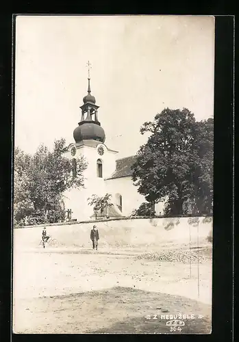 AK Nebuzely, Blick zur Kirche