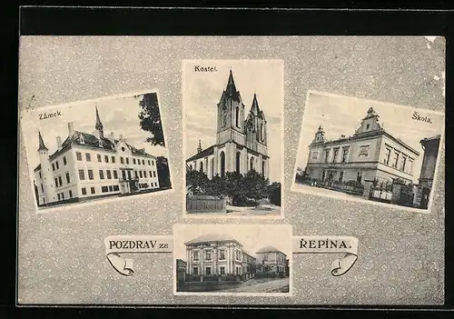 AK Repin, Zámek, Kostel, Skola