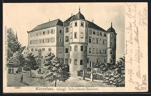 AK Künzelsau, Schullehrer-Seminar um 1900
