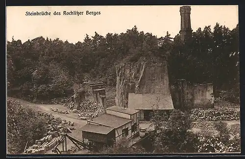 AK Rochlitz - Sachsen, Steinbrüche des Rochlitzer Berges