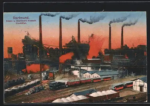 AK Dortmund, Eisen- und Stahlwerk Hoesch, Hochöfen
