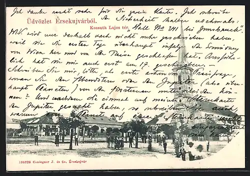 AK Érsekújvár, Kossuth Lajos tér