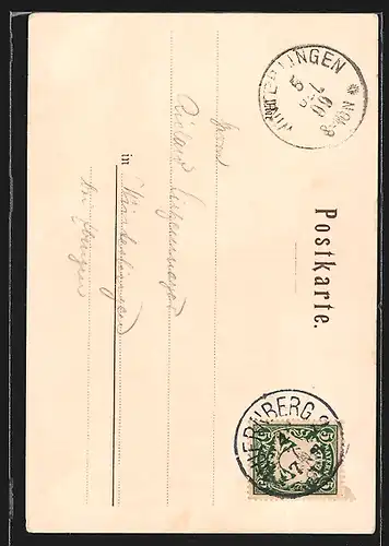 Künstler-AK P. Schmohl: Nürnberg, Partie an der Burg