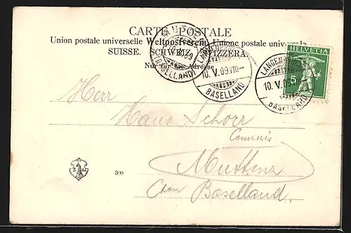 AK Langenbruck, Gasthof zum Bären, Totalansicht