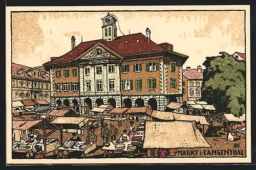 AK Langenthal, Verkaufsstände auf dem Markt