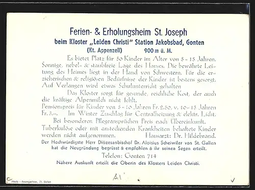 AK Gonten, Ferien- und Erholungsheim St. Joseph