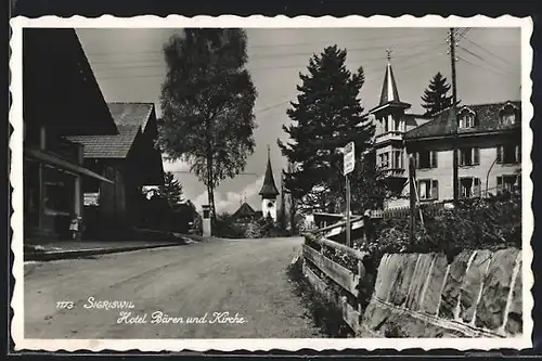 AK Sigriswil, Hotel Bären und Kirche