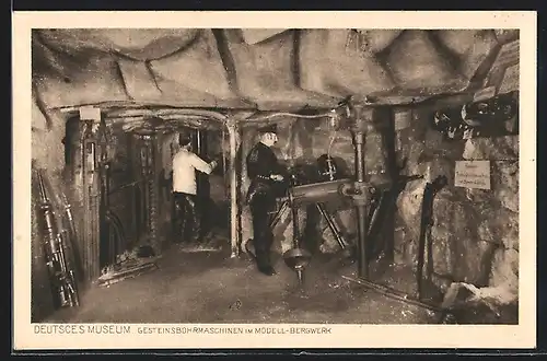 AK München, Deutsches Museum, Modell-Bergwerk
