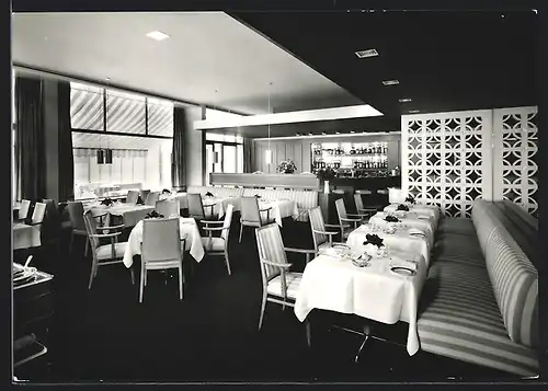 AK Merligen, Hotel Beatus, Restaurant francais mit Hotelbar