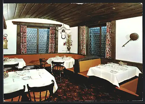 AK St. Moritz, Hotel Monopol, Restaurant Grill Grischuna, Innenansicht