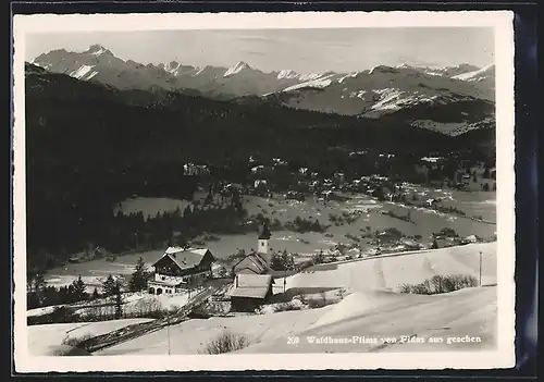 AK Waldhaus-Flims, Ortsansicht von Fidaz aus gesehen