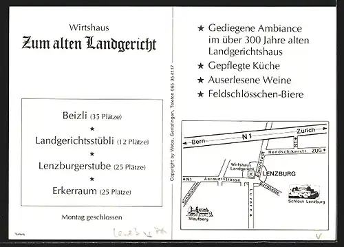 AK Lenzburg, Wirtshaus Zum alten Landgericht