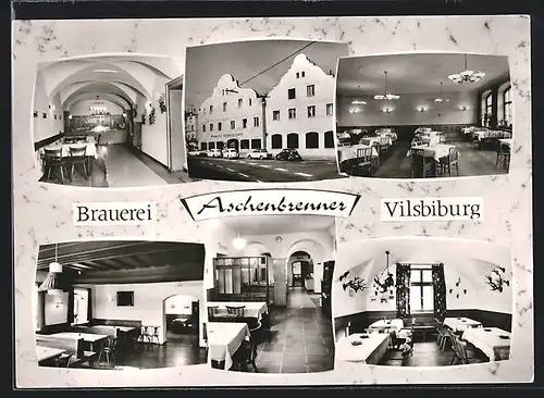 AK Vilsbiburg, Sechs Ansichten der Brauerei Aschenbrenner