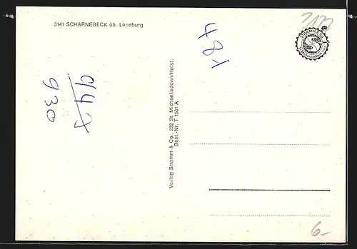 AK Scharnebeck, Strassenansicht, Kran auf Baustelle