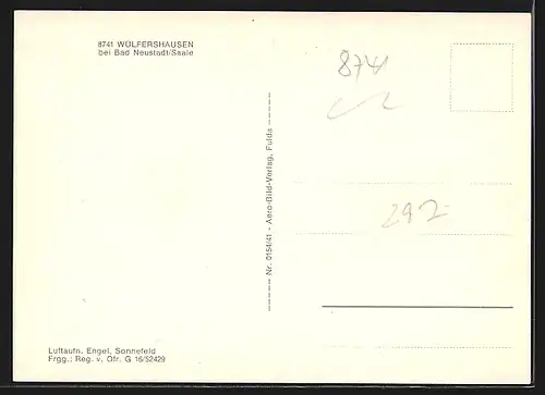 AK Wolfershausen / Bad Neustadt a. S., Gesamtansicht, Luftaufnahme