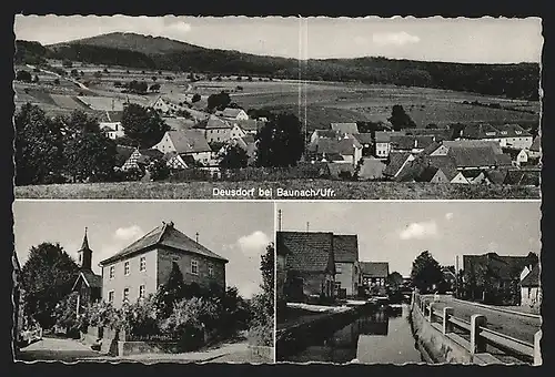 AK Deusdorf / Ufr., Strassenpartie im Ort, Ortsansicht