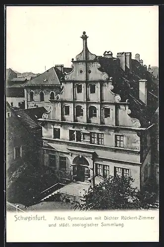 AK Schweinfurt, Altes Gymnasium mit Dichter Rückert-Zimmer