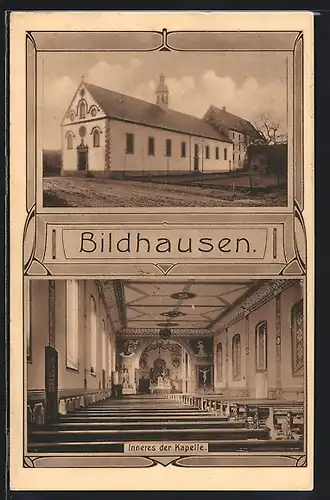 AK Bildhausen, Inneres der Kapelle