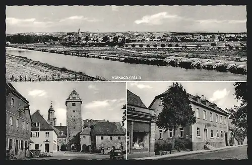 AK Volkach / Main, Gasthaus z. Anker, Bes. M. Heinrich, Marktplatz, Totalansicht