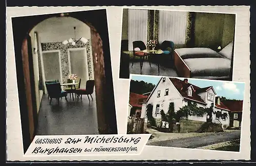 AK Burghausen / Ufr., Gasthaus zur Michelsburg