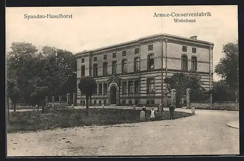 AK Berlin-Haselhorst, Wohnhaus der Armee-Conservenfabrik