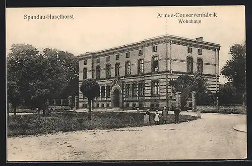 AK Berlin-Haselhorst, Wohnhaus der Armee-Conservenfabrik