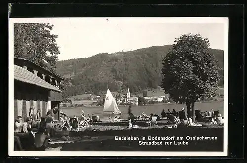 AK Bodensdorf am Ossiachersee, Strandbad zur Laube