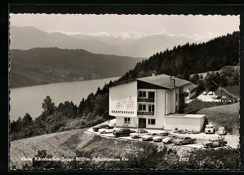 AK Sappl / Kärnten, Hotel Kärntnerhof, Blick auf den Millstättersee